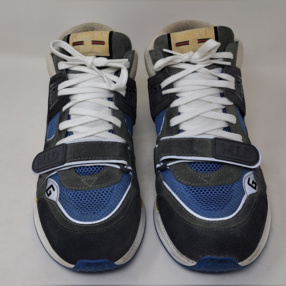Gucci Men's Ultraspace Mid Top Sneakers Shoes Lace Up Velcro Strap Size 9 US - Picture 12 of 16